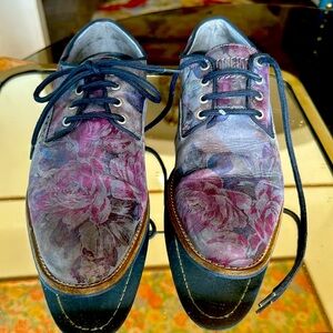 Purple Floral Loafers